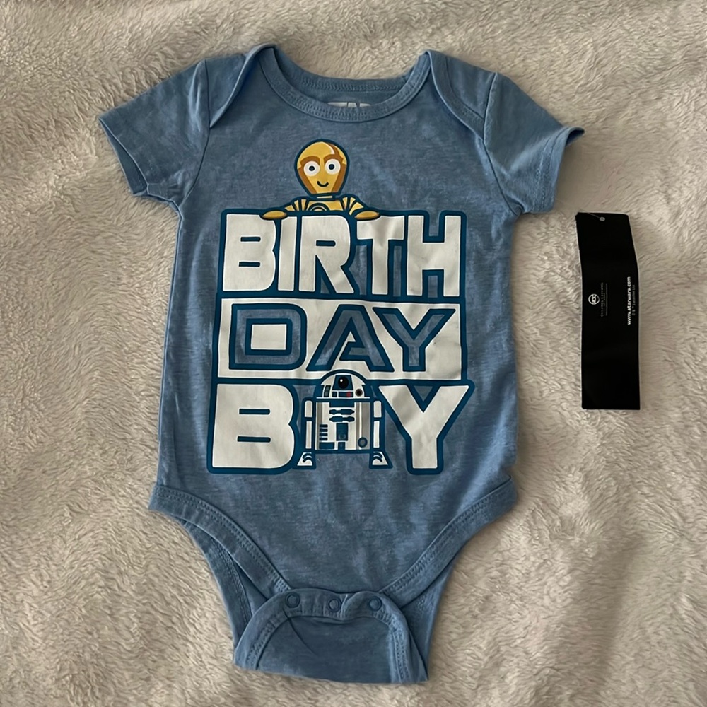 Birthday Boy Star Wars onesie 18M new with tags